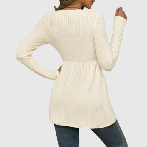 DOLLY™ – Polished Round Neck Long Sleeve Top