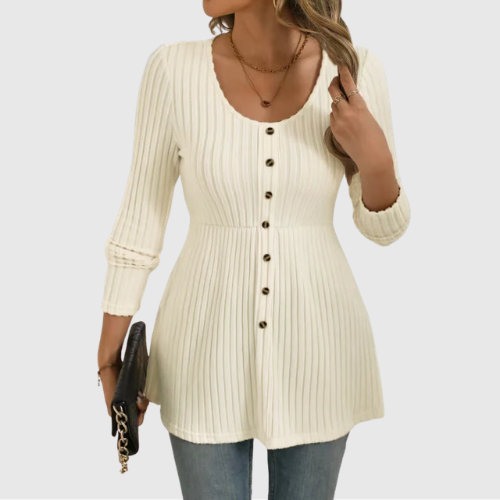 DOLLY™ – Polished Round Neck Long Sleeve Top